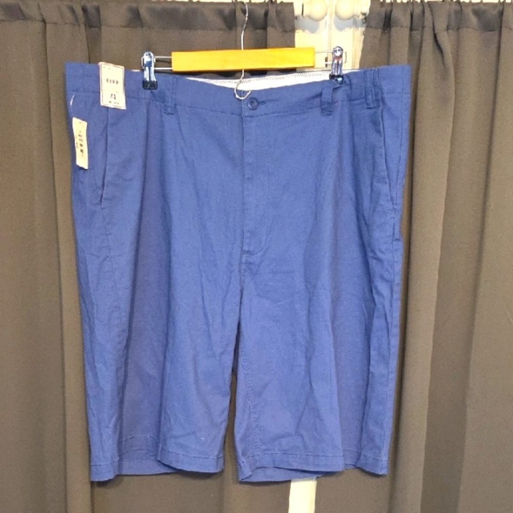 NWT ROWM Men's Blue Shorts Flat Front Pockets Casual Tall Man‎ Sz 44